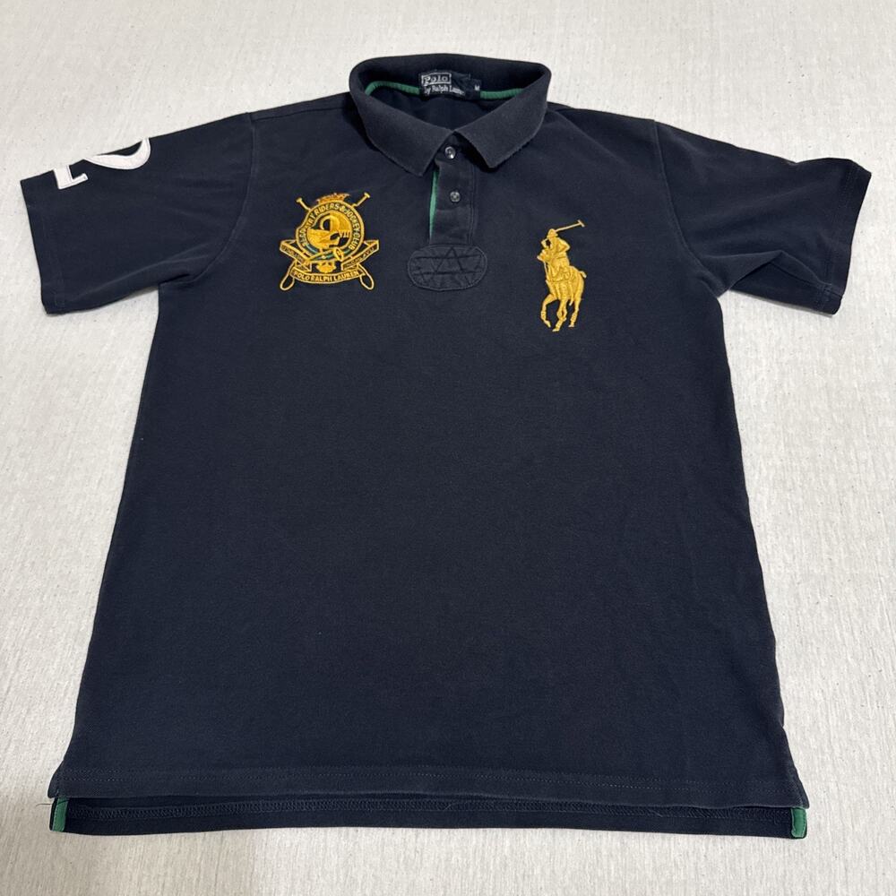 Polo Ralph Lauren Polo Shirt Large Men’s Custom Fit Big Pony Crest Logo Black